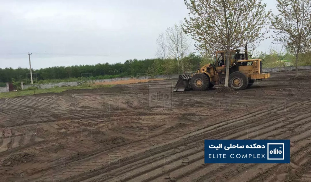 تسطيح زمين و ديوارگذاری ویلا شمال